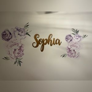 SOPHIA custom wood name sign